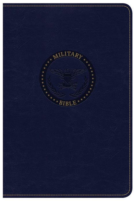CSB Military Bible, Navy Blue Leathertouch