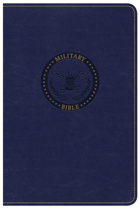 CSB Military Bible, Royal Blue Leathertouch