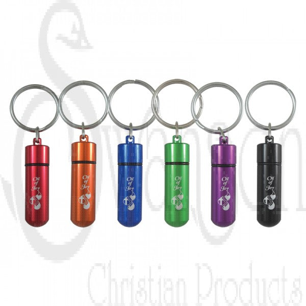 Keyring Oil of Joy Vial - 2 Inch Small (Pack of 6)