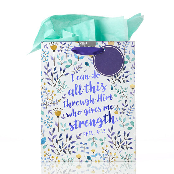 Philippians 4:13 Medium Gift Bag