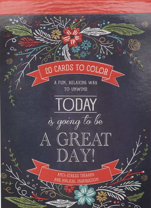 Coloring Card Book: Today is Going to be a Great Day!