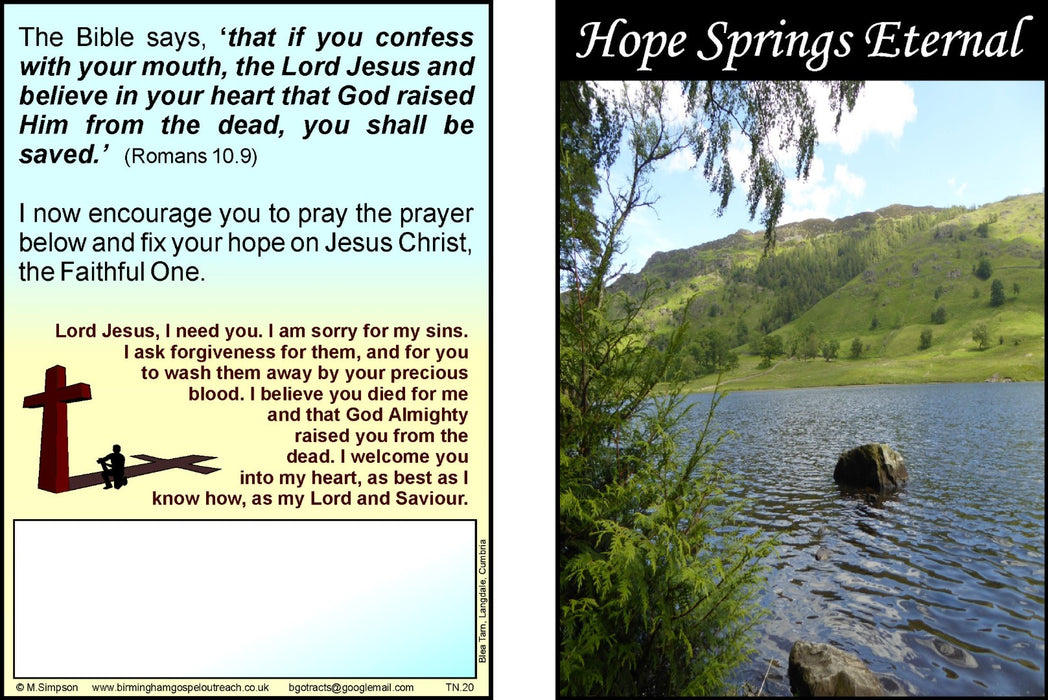 Tracts: Hope Springs Eternal
