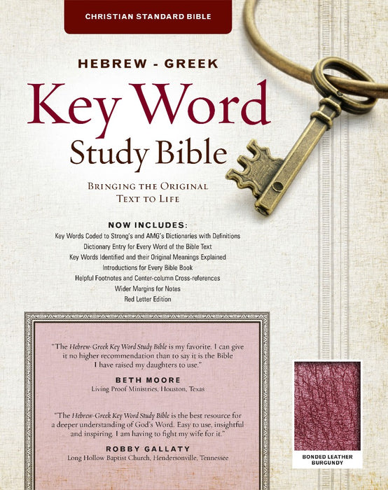 The CSB Hebrew-Greek Key Word Study Bible Burgundy