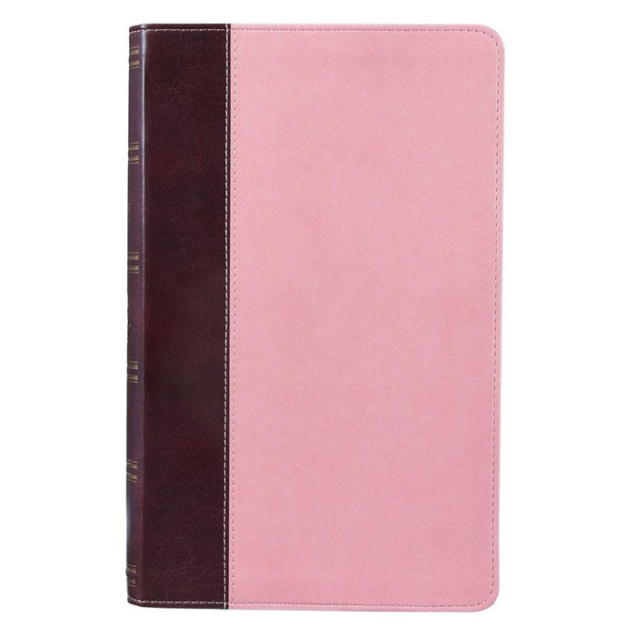 KJV Giant Print Bible, Brown/Pink