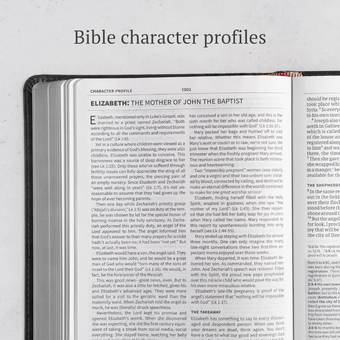 CSB Everyday Study Bible, Charcoal LeatherTouch