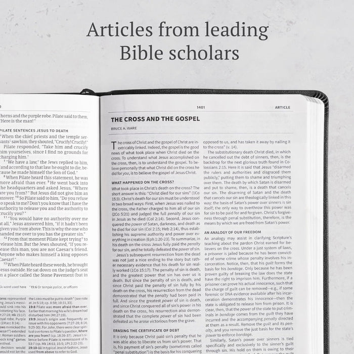 CSB Everyday Study Bible, Charcoal LeatherTouch