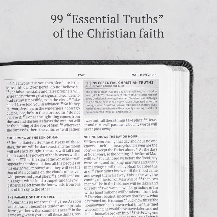 CSB Everyday Study Bible, Charcoal LeatherTouch