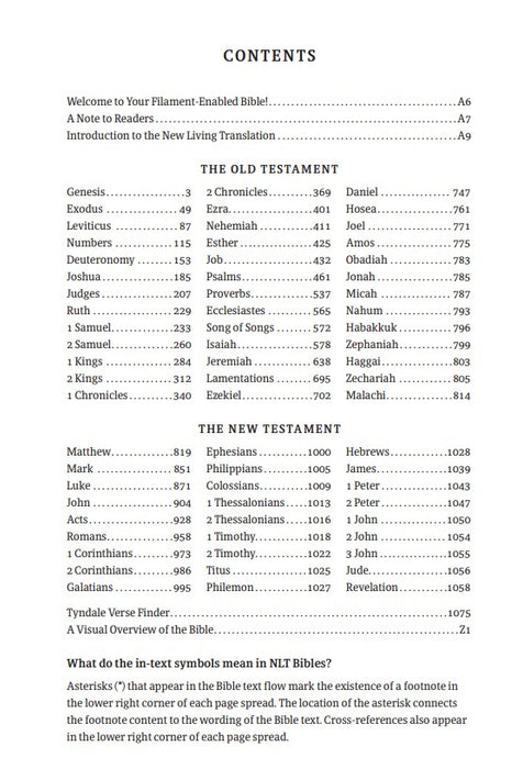 NLT Large Print Thinline Reference Bible, Filament Edition