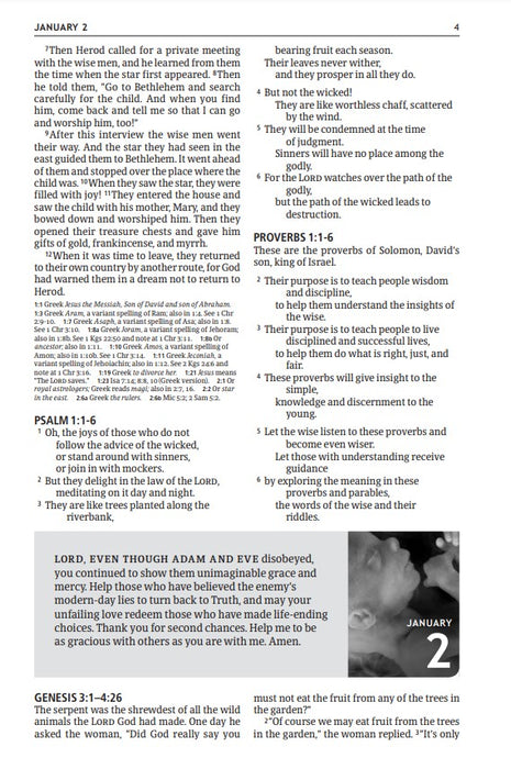 The NLT One Year Pray for Life Bible (Softcover)