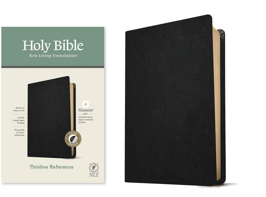 NLT Thinline Reference Bible, Filament Edition, Black