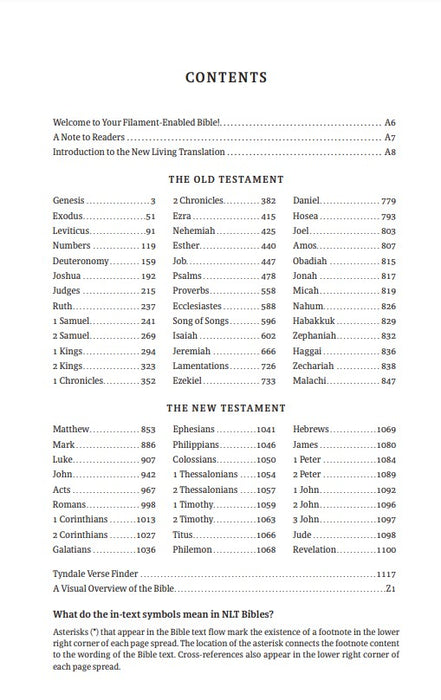 NLT Thinline Reference Bible, Filament Ed., Navy, Indexed