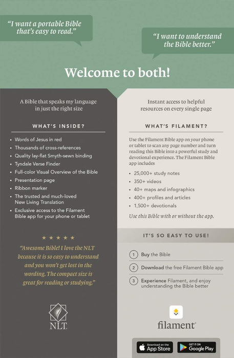 NLT Large Print Thinline Reference Bible, Filament Edition