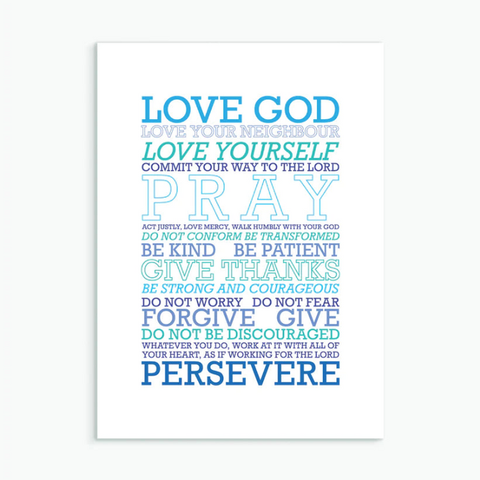 Love God Love Your Neighbour A3 Print
