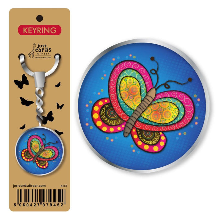 Colourful Butterfly Keyring