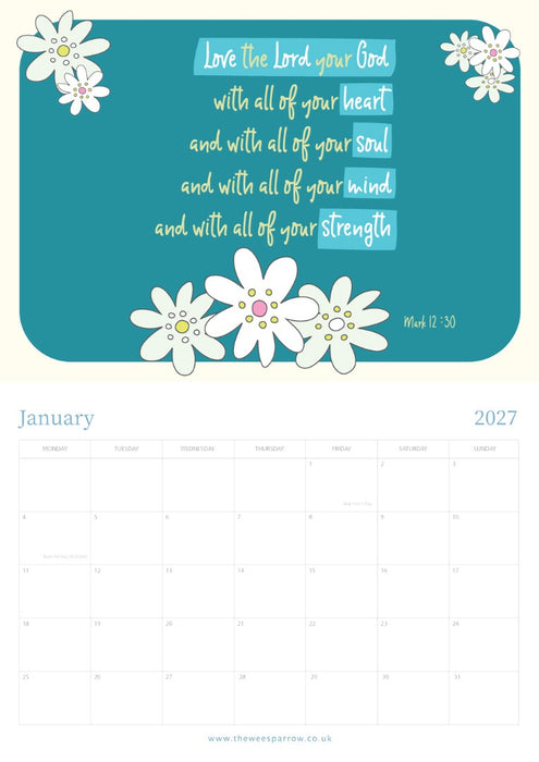 The Wee Sparrow 2027 A3 Calendar