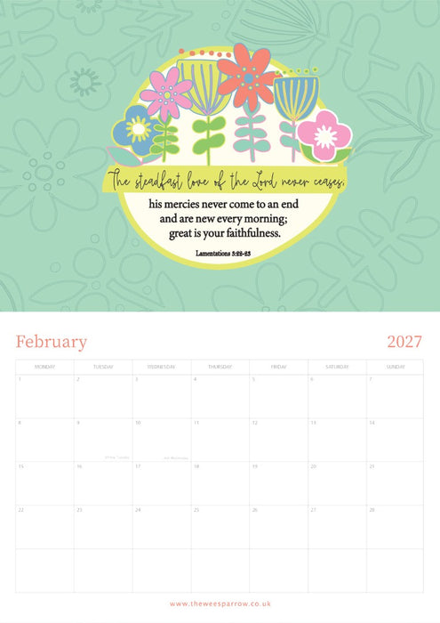 The Wee Sparrow 2027 A3 Calendar