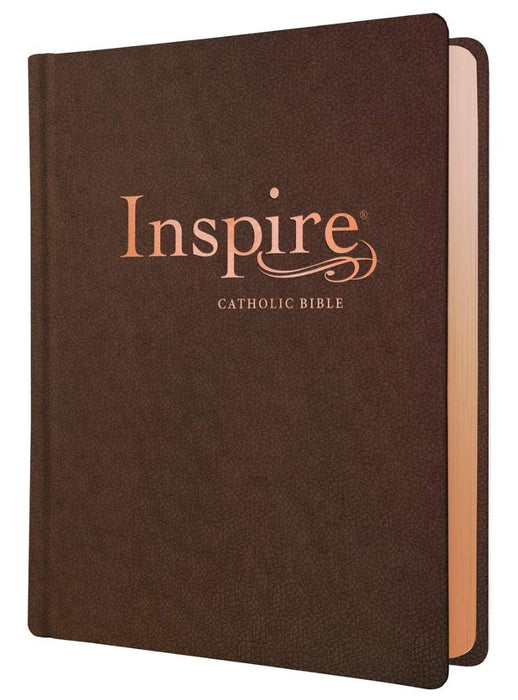 NLT Inspire Catholic Bible (LeatherLike, Dark Brown)