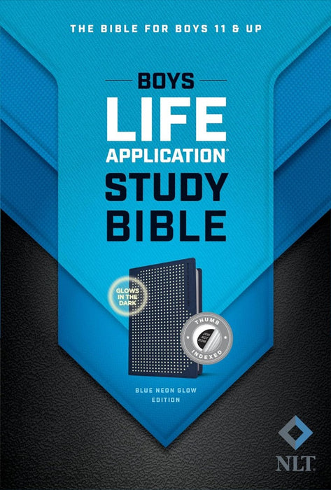 NLT Boys Life Application Study Bible, Blue/Neon, Indexed