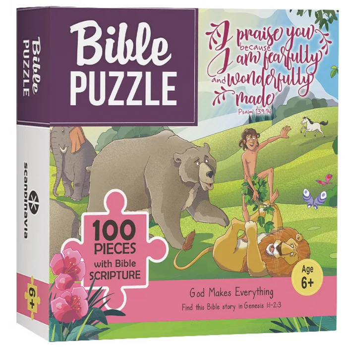 Bible Puzzle: God Makes Everything (100 Pieces)