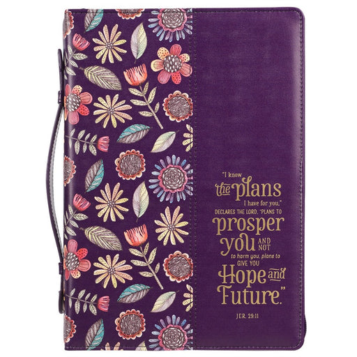 I Know the Plans Purple Fashion Bible Case, Medium