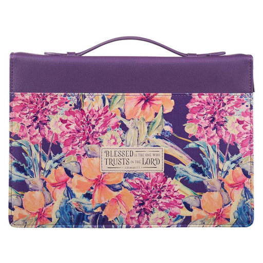 Blessed is the One Floral Fashion Bible Case, Large