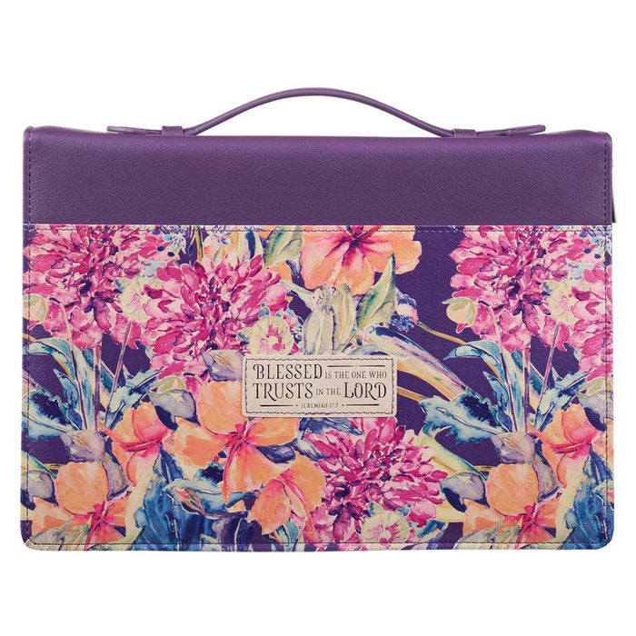 Blessed is the One Floral Fashion Bible Case, Large