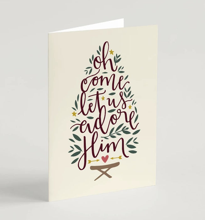 Oh Come Let Us Adore Him Christmas Cards (10 Pack)