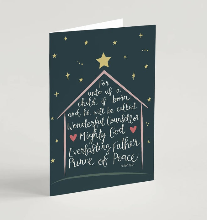 Star and Stable Navy Christmas Cards (10 Pack Box)