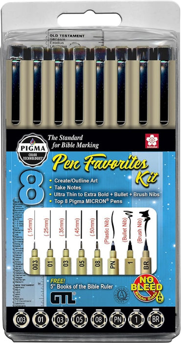 Pigma Pen Favourites Kit (8 piece)