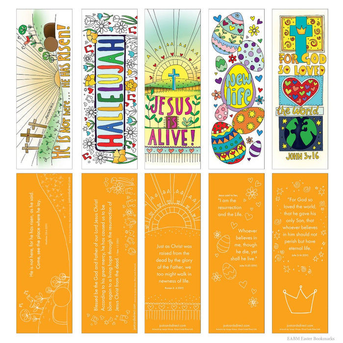 10 Easter Colouring Bookmarks