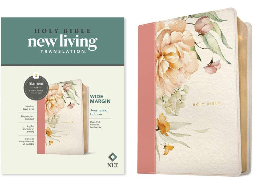 NLT Wide Margin Bible, Filament Edition, Dusty Pink