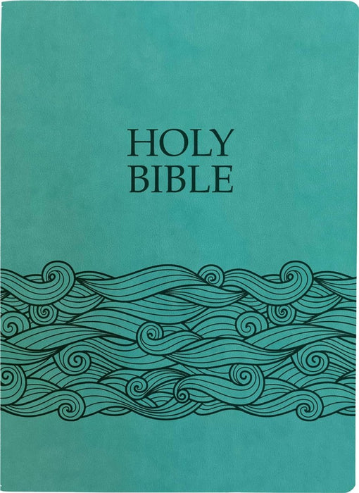 Kjver Holy Bible, Wave Design, Large Print, Coastal Blue Ult