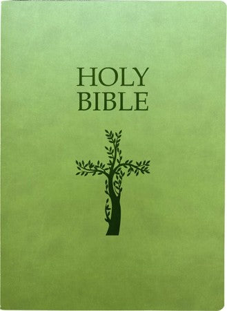 Kjver Holy Bible, Cross Design, Large Print, Olive Ultrasoft