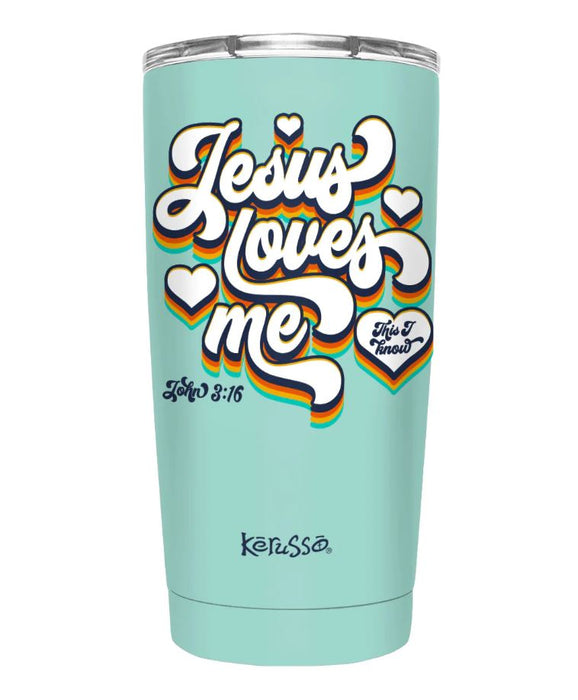 Jesus Loves Me Steel Tumbler