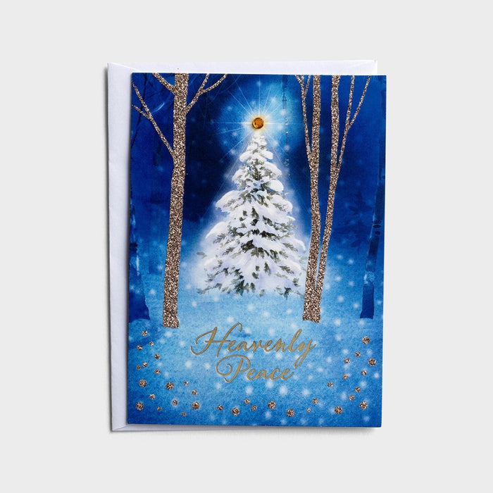 Christmas Boxed Cards: Snowy Scenes - Peace And Love - 2 Des