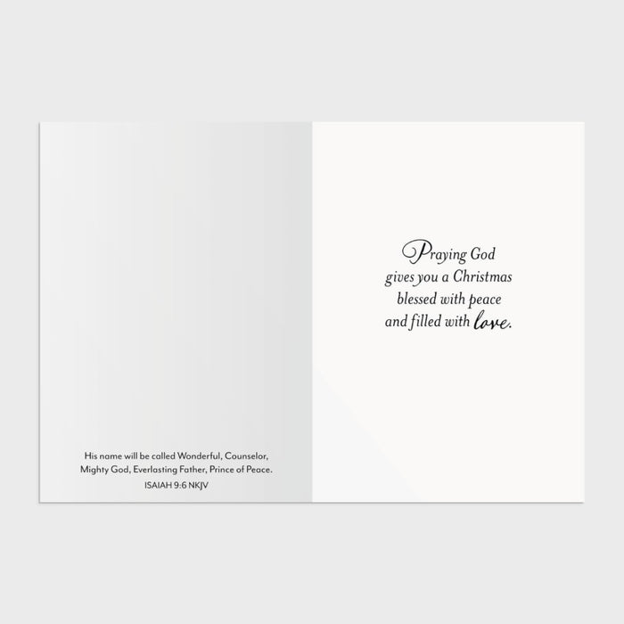 Christmas Boxed Cards: Snowy Scenes - Peace And Love - 2 Des