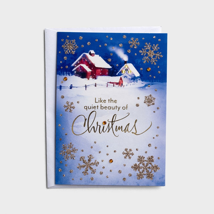 Christmas Boxed Cards: Snowy Scenes - Peace And Love - 2 Des