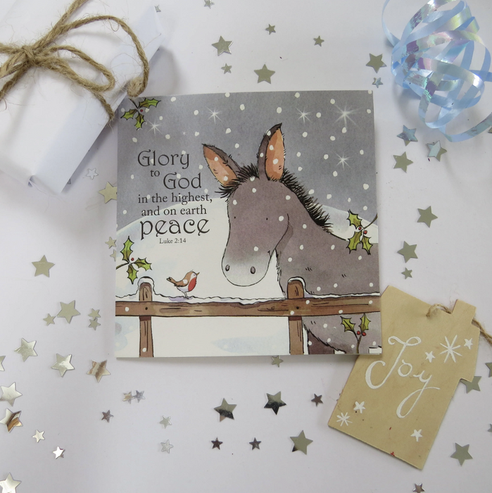 Little Donkey Christmas Cards (Pack of 5)