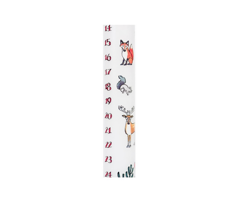 Winter Wildlife Advent Candle