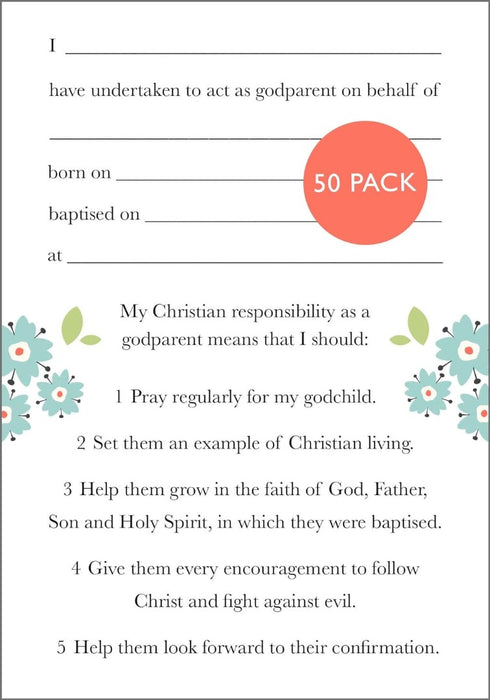 Godparent Card 2024 - Pack of 50
