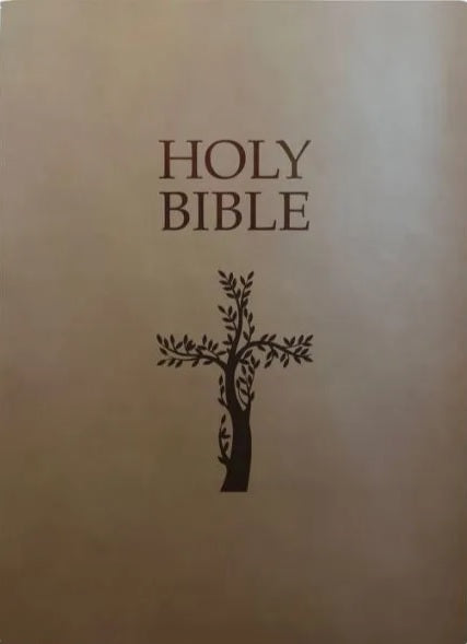 KJV Holy Bible, Cross Design, Large Print, Coffee Ultrasoft