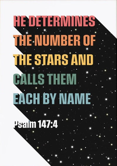 He Determines The Numbers Of The Stars - Psalm 147:4 - A4 — Aslan ...