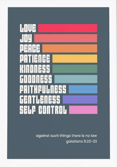 Fruits Of The Spirit - Galatians 5 - A3 Print