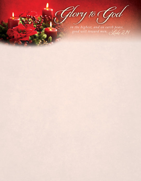 Glory To God In The Highest... Letterhead (100 Pk)