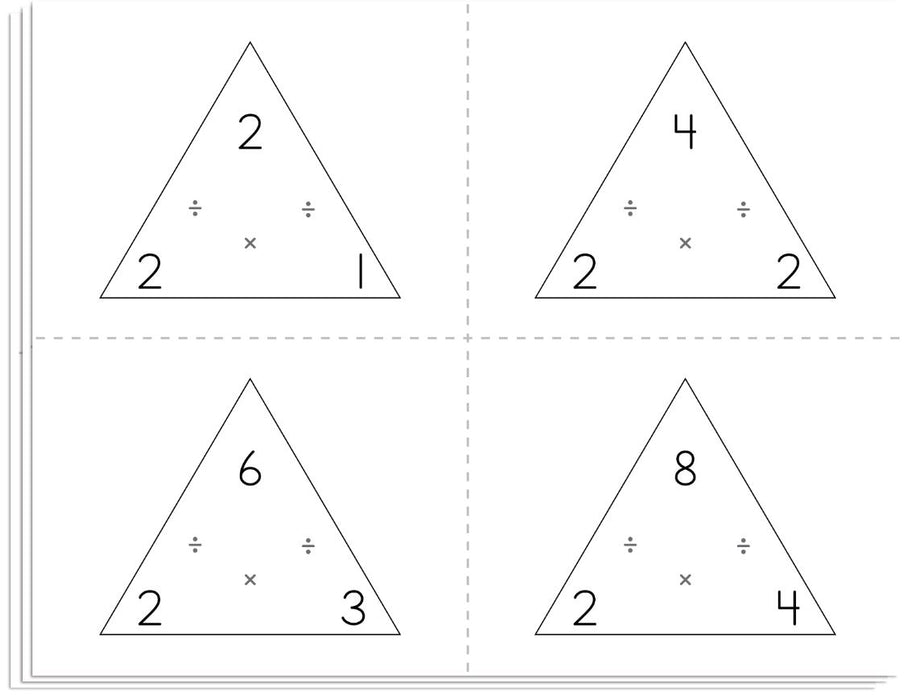 Flash Cards - Multiplication And Division