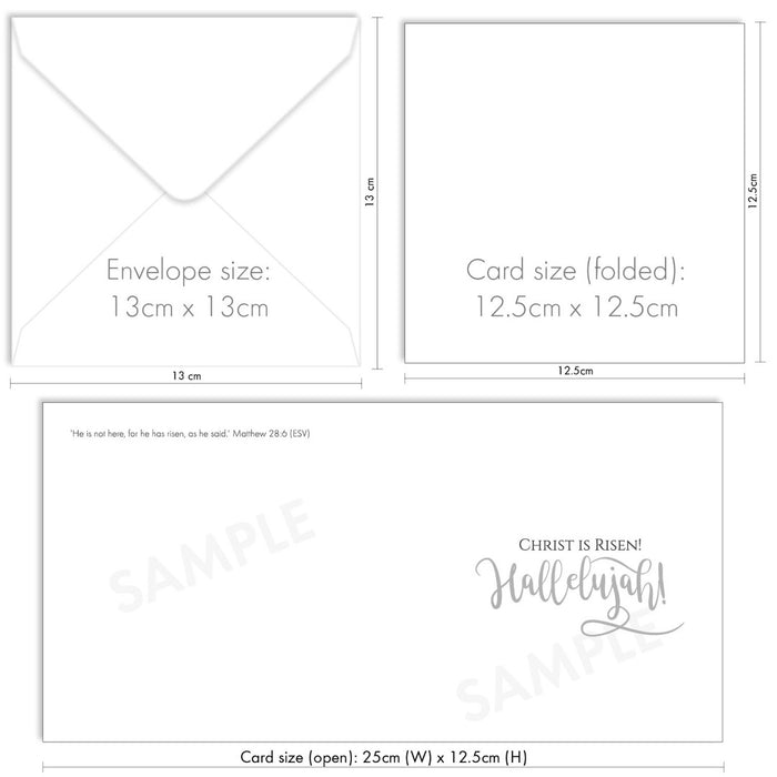 Hallelujah Flowers Easter Cards (Pack of 5)
