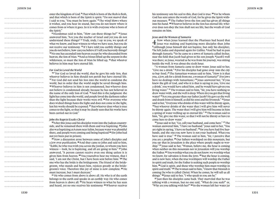 ESV Single Column Journaling Bible - Jessica Dennis Bush