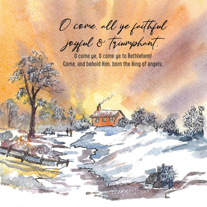 O Come All Ye Faithful Christmas Cards - Pack Of 10
