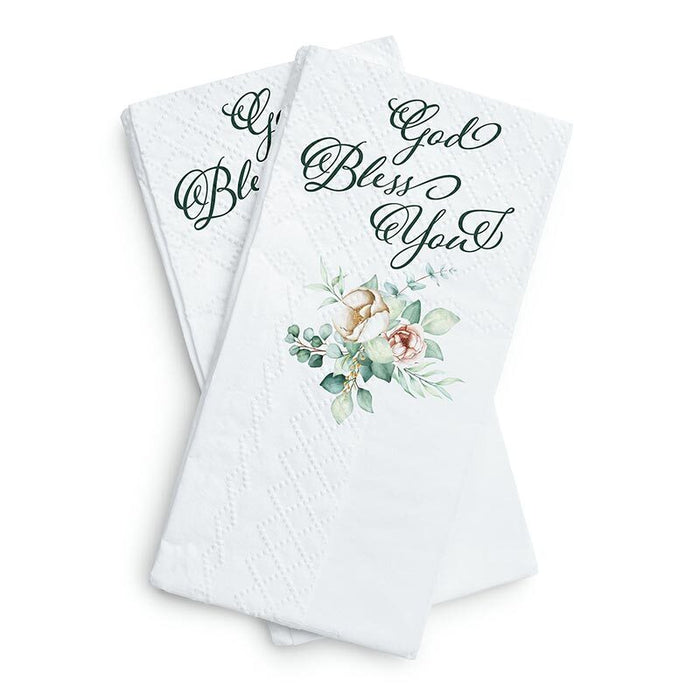 God Bless You Floral Tissues