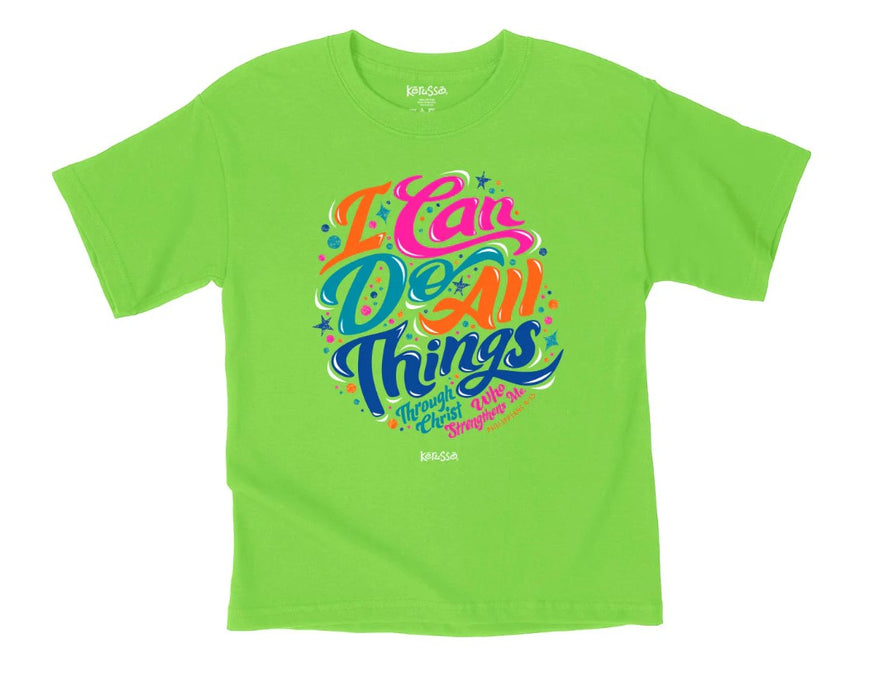 I Can Do All Things Kids T-Shirt, Large